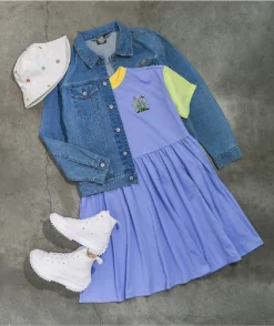 A-Lab Febe Lavender Colorblock T-Shirt Dress 10 A-Lab Febe Lavender Colorblock T-Shirt Dress -Swimwear Store A Lab Febe Lavender Colorblock T Shirt Dress 344503 alt7 US