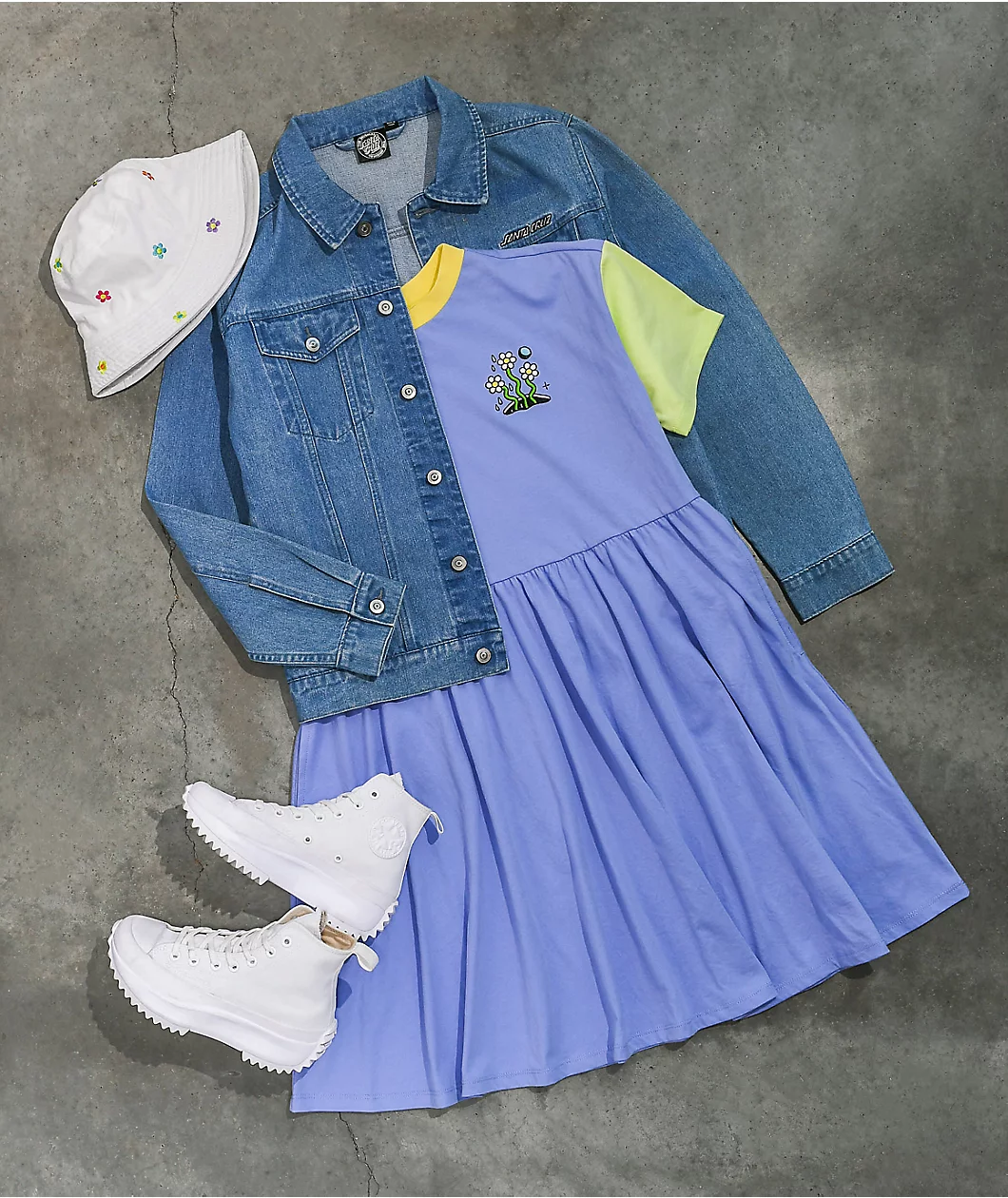 A-Lab Febe Lavender Colorblock T-Shirt Dress 5 A-Lab Febe Lavender Colorblock T-Shirt Dress - Image 5