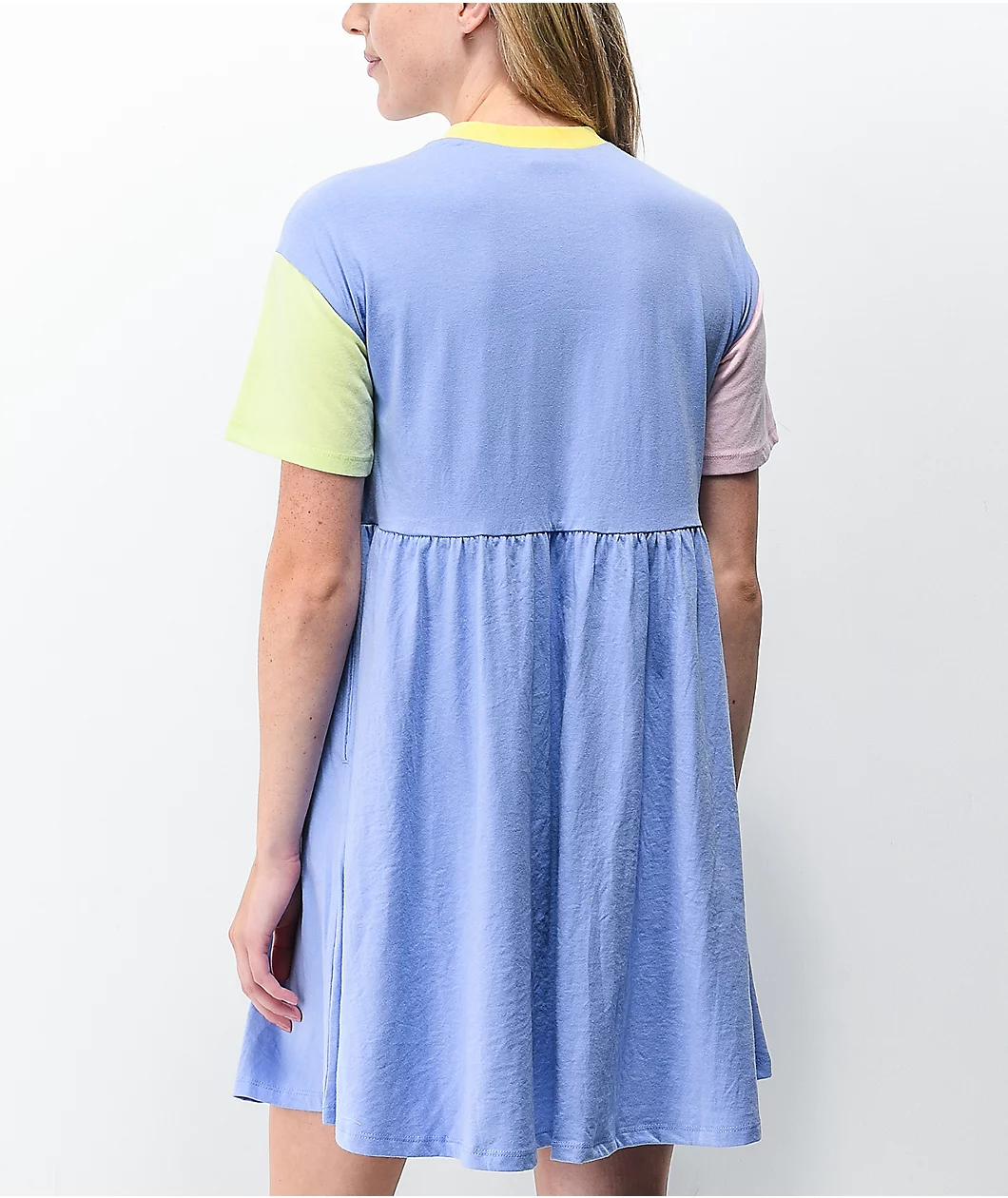 A-Lab Febe Lavender Colorblock T-Shirt Dress 2 A-Lab Febe Lavender Colorblock T-Shirt Dress - Image 2
