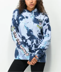 Swimwear Store -Swimwear Store A Lab Freela Sad World Blue Tie Dye Hoodie 347924 back US