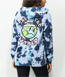 Swimwear Store 24 A-Lab Freela Sad World Blue Tie Dye Hoodie