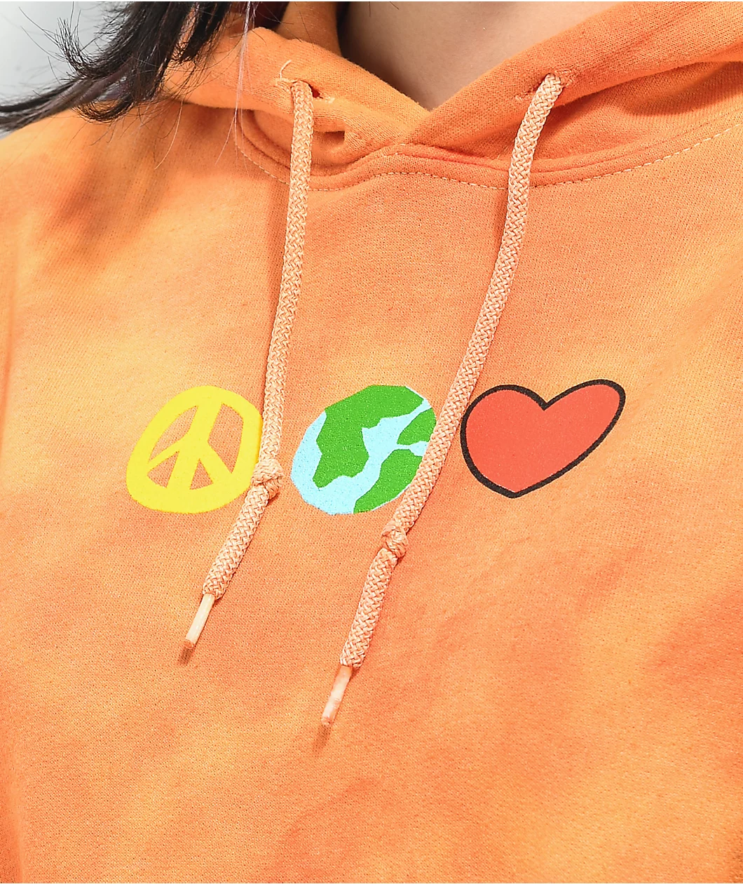A-Lab Visualize Peace Orange Tie Dye Hoodie 3 A-Lab Visualize Peace Orange Tie Dye Hoodie - Image 3