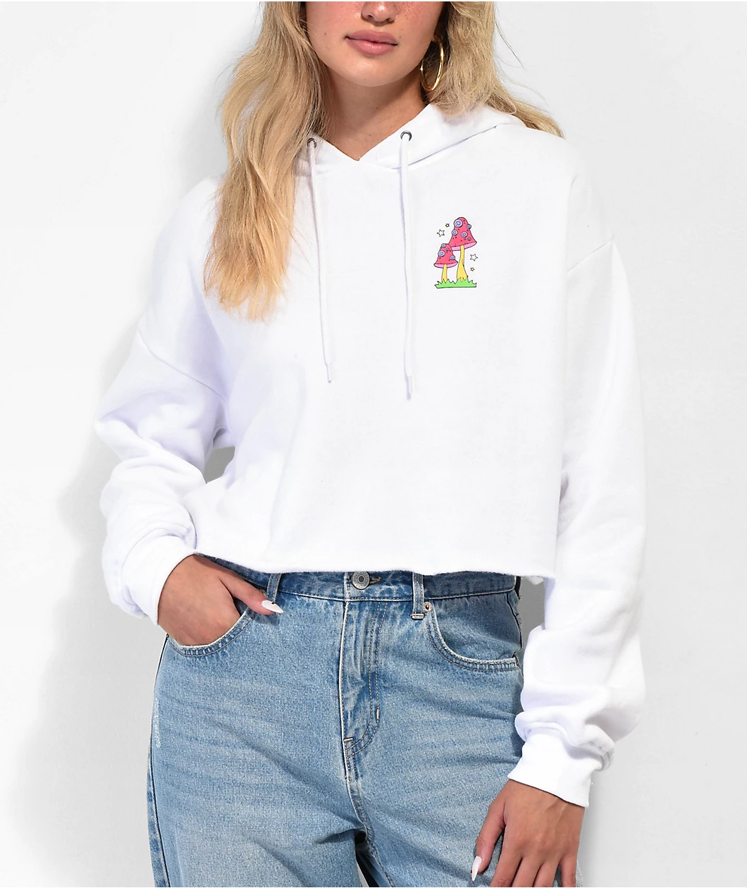 A-Lab Zaira Wizard White Crop Hoodie 2 A-Lab Zaira Wizard White Crop Hoodie - Image 2