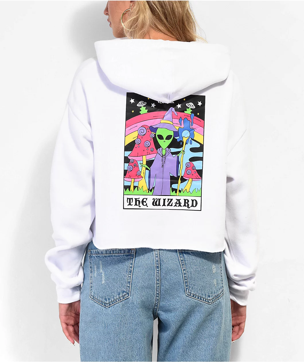 A-Lab Zaira Wizard White Crop Hoodie 1 A-Lab Zaira Wizard White Crop Hoodie