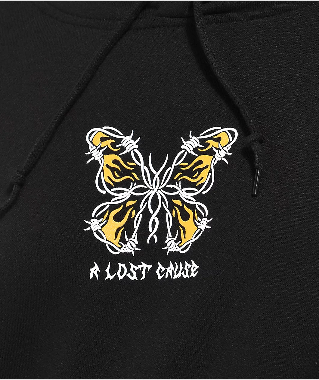 A Lost Cause Firefly Black Crop Hoodie 3 A Lost Cause Firefly Black Crop Hoodie - Image 3