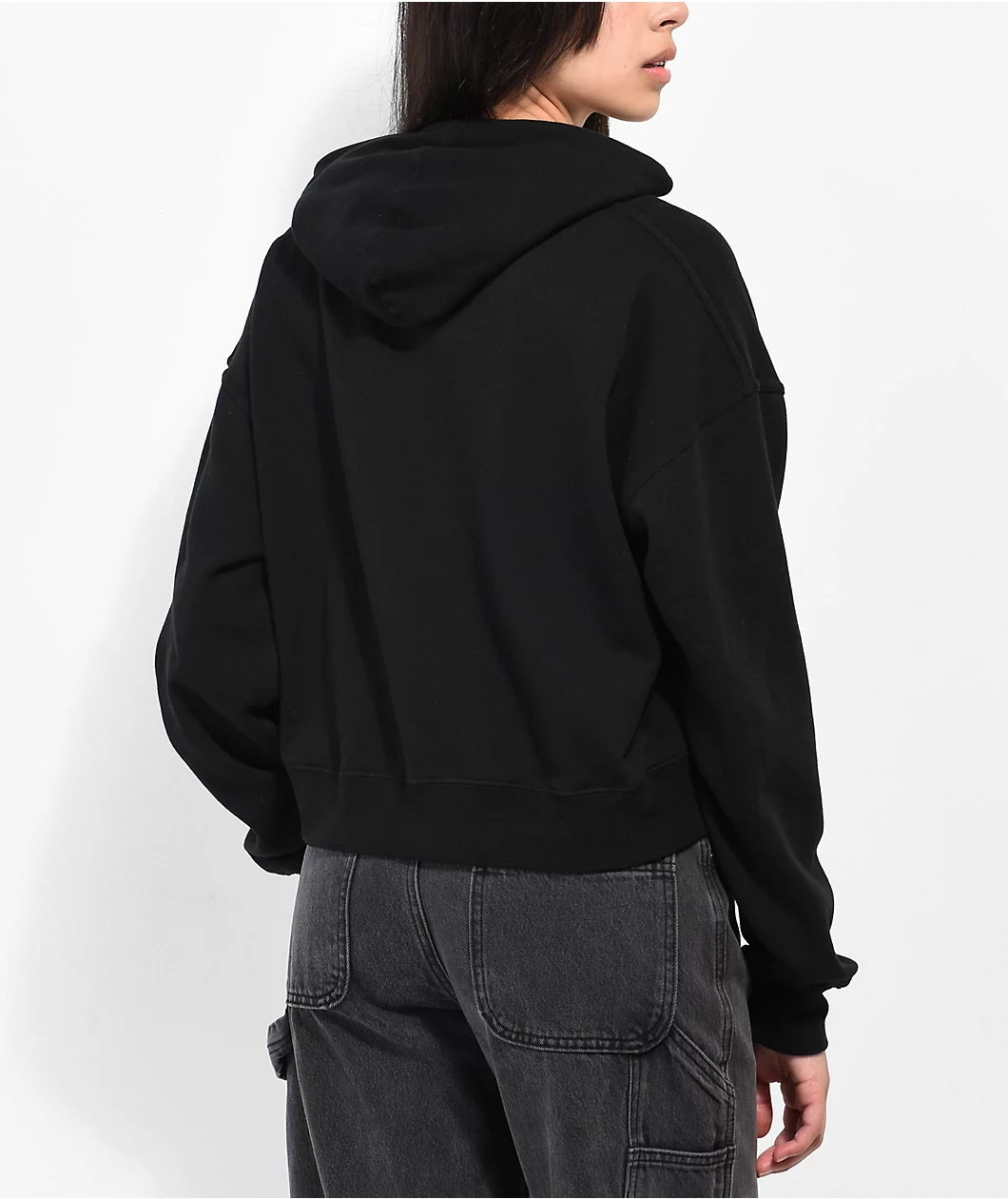 A Lost Cause Firefly Black Crop Hoodie 2 A Lost Cause Firefly Black Crop Hoodie - Image 2