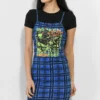 Broken Promises Leash Blue Plaid Tank Dress