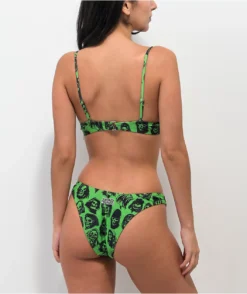 Swimwear Store -Swimwear Store Broken Promises Reaper Guide Green High Leg Bikini Bottom 353147 back US