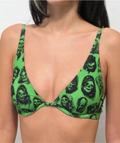 Broken Promises Reaper Guide Green Triangle Bikini Top -Swimwear Store Broken Promises Reaper Guide Green Triangle Bikini Top 353146 alt1 US