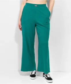 Broken Promises Salvage Teal Wide Leg Pants -Swimwear Store Broken Promises Salvage Teal Wide Leg Pants 356483 alt5 US