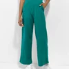 Broken Promises Salvage Teal Wide Leg Pants