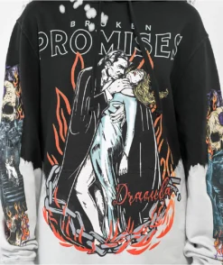Broken Promises X Dracula Bite Me Bleach Tie Dye Hoodie -Swimwear Store Broken Promises x Dracula Bite Me Bleach Tie Dye Hoodie 365320 alt2 US