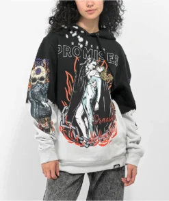 Broken Promises X Dracula Bite Me Bleach Tie Dye Hoodie