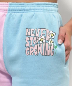 By Samii Ryan Smiley Never Stop Pink & Blue Split Sweat Shorts -Swimwear Store By Samii Ryan Smiley Never Stop Pink Blue Split Sweat Shorts 349781 alt1 US