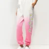 By Samii Ryan X Smiley Kind People Pink & White Dip Dye Sweatpants