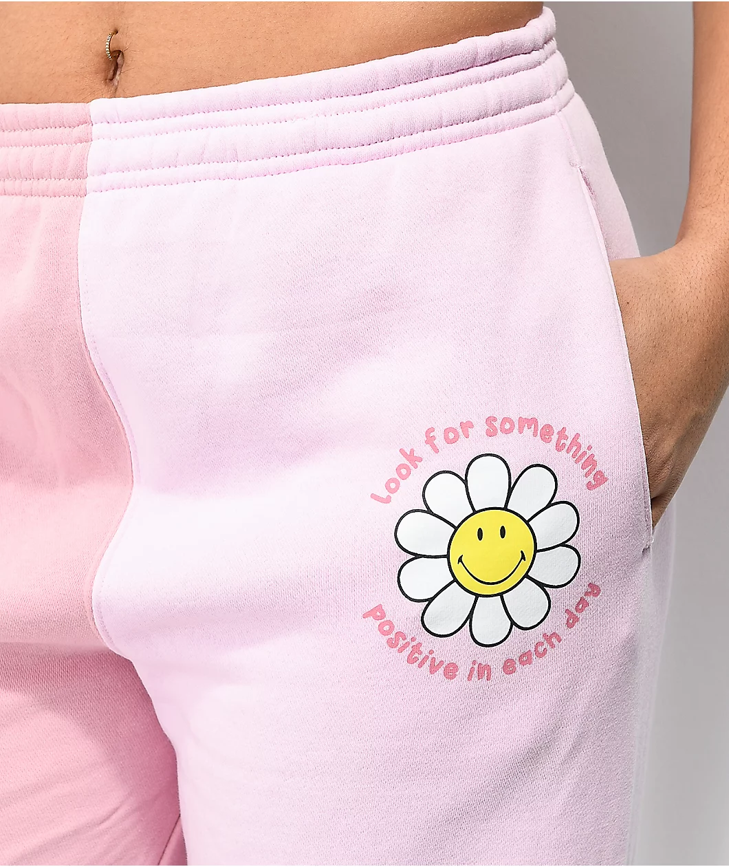 By Samii Ryan X Smiley Positive Pink Colorblock Sweatpants 3 By Samii Ryan X Smiley Positive Pink Colorblock Sweatpants - Image 3
