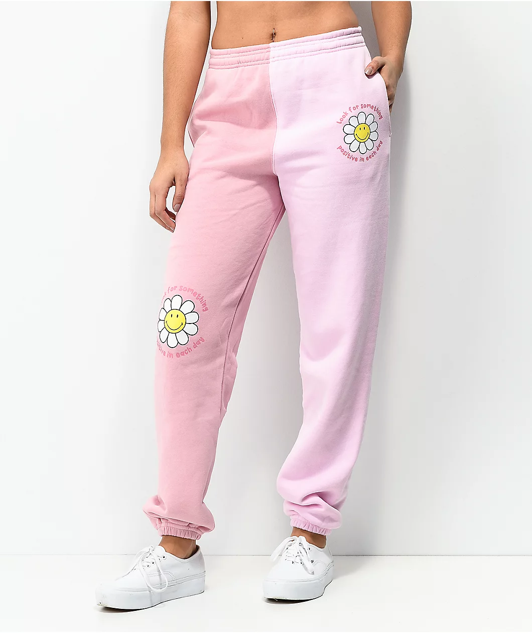 By Samii Ryan X Smiley Positive Pink Colorblock Sweatpants 5 By Samii Ryan X Smiley Positive Pink Colorblock Sweatpants - Image 5