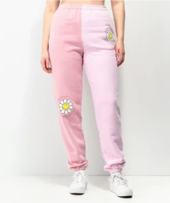 By Samii Ryan X Smiley Positive Pink Colorblock Sweatpants