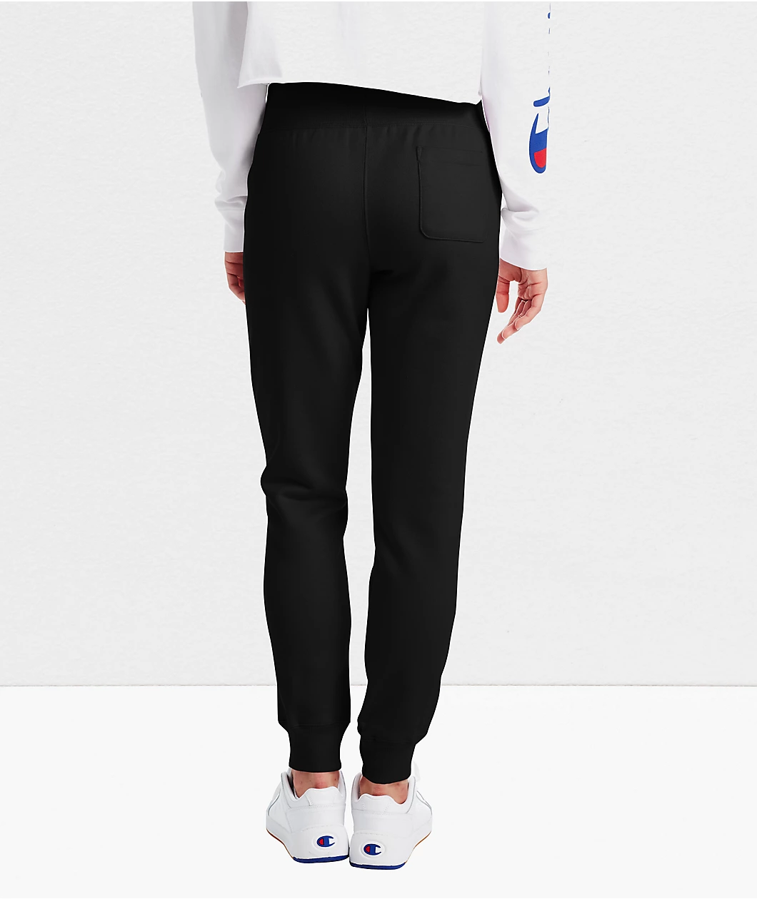 Champion Reverse Weave Black Jogger Sweatpants 2 Champion Reverse Weave Black Jogger Sweatpants - Image 2