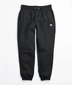 Champion Reverse Weave Black Jogger Sweatpants