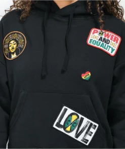 Cross Colours Patches Black Crop Hoodie 7 Cross Colours Patches Black Crop Hoodie -Swimwear Store Cross Colours Patches Black Crop Hoodie 352934 alt1 US