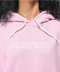 DREAM Bad For My Mental Health Pink Hoodie -Swimwear Store DREAM Bad For My Mental Health Pink Hoodie 354350 alt1 US