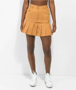 Daisy Street X Bratz Pleated Brown Skirt