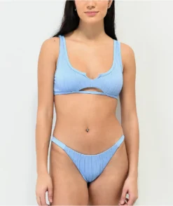 Damsel Bell Ribbed Light Blue Sport Bikini Top -Swimwear Store Damsel Bell Ribbed Light Blue Sport Bikini Top 353010 alt2 US