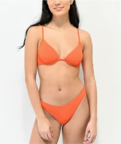 Damsel Bonita Orange Super Rib Triangle Bikini Top 7 Damsel Bonita Orange Super Rib Triangle Bikini Top -Swimwear Store Damsel Bonita Orange Super Rib Triangle Bikini Top 353018 alt5 US