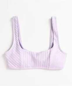Damsel Photon Super Ribbed Lavender Sport Bikini Top