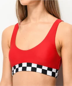 Damsel Tana Checkered Red Bikini Top -Swimwear Store Damsel Tana Checkered Red Bikini Top 324083 alt1 US