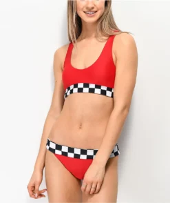 Damsel Tana Checkered Red Bikini Top -Swimwear Store Damsel Tana Checkered Red Bikini Top 324083 alt2 US