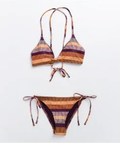 Damsel Vignetto Stripe Triangle Bikini Top -Swimwear Store Damsel Vignetto Stripe Triangle Bikini Top 346292 alt3 US