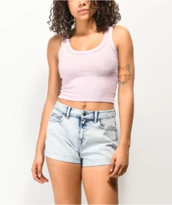 Empyre Adrian Roll Hem Light Wash Denim Shorts -Swimwear Store Empyre Adrian Roll Hem Light Wash Denim Shorts 327081 alt3 US