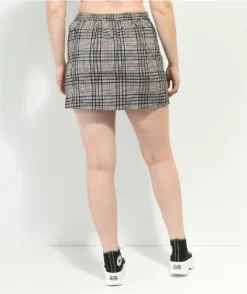 Empyre Cyndi Cream Plaid Chain Skirt -Swimwear Store Empyre Cyndi Cream Plaid Chain Skirt 358015 alt3 US