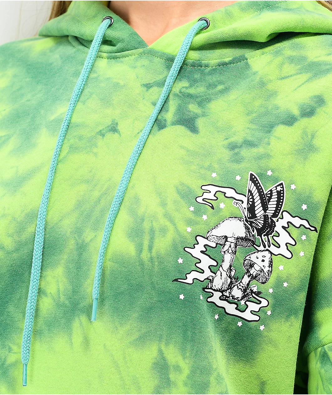 Empyre Fredia Butterfly Window Green Tie Dye Hoodie 3 Empyre Fredia Butterfly Window Green Tie Dye Hoodie - Image 3