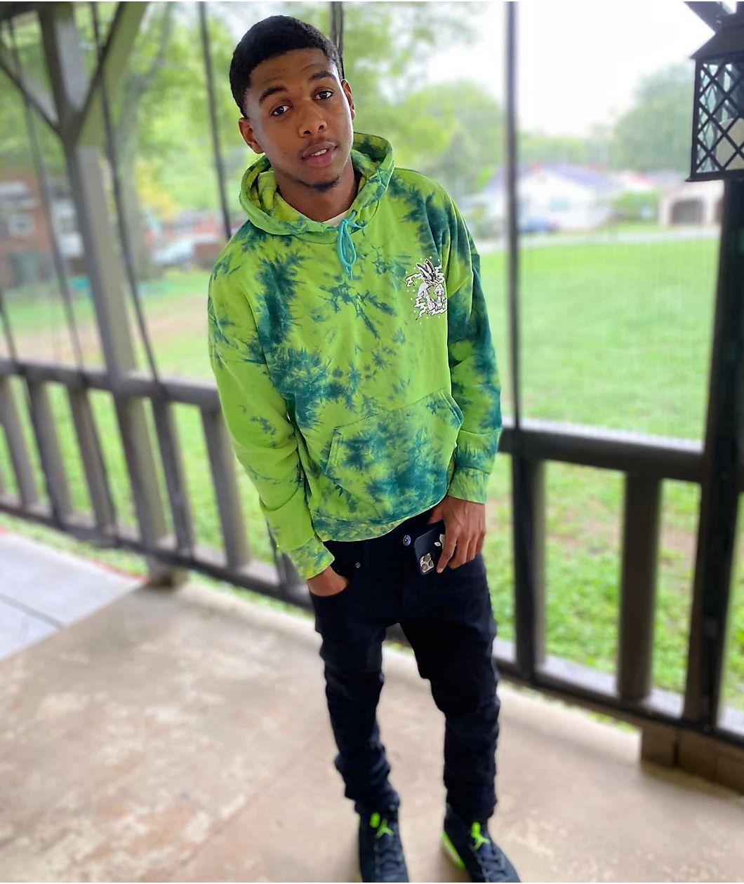 Empyre Fredia Butterfly Window Green Tie Dye Hoodie 4 Empyre Fredia Butterfly Window Green Tie Dye Hoodie - Image 4