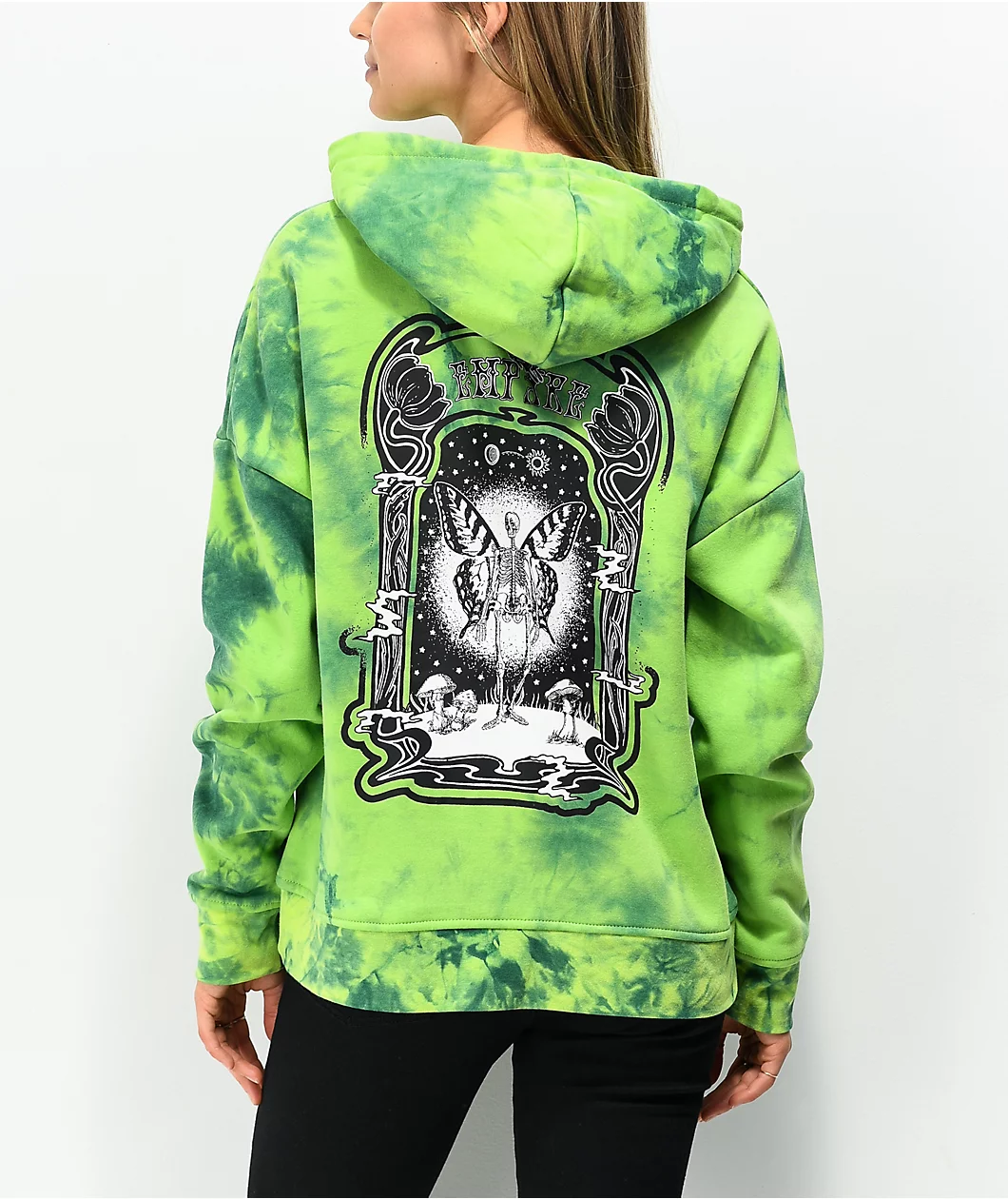 Empyre Fredia Butterfly Window Green Tie Dye Hoodie 1 Empyre Fredia Butterfly Window Green Tie Dye Hoodie