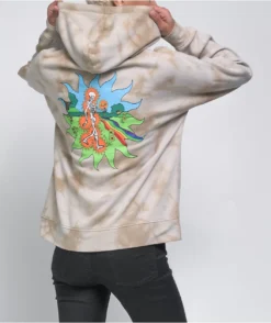 Empyre Fredia Embroidered Tan Tie Dye Hoodie -Swimwear Store Empyre Fredia Embroidered Tan Tie Dye Hoodie 342420 alt2 US