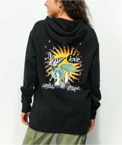 Empyre Jasmine Love Mushroom Black Hoodie