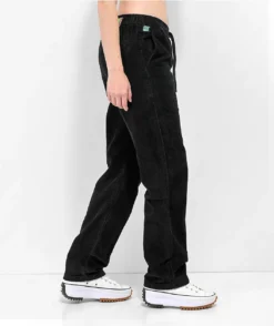 Empyre Jessie E-Waist Black Corduroy Skate Pants -Swimwear Store Empyre Jessie E Waist Black Corduroy Skate Pants 363225 alt1 US
