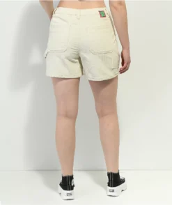 Empyre Laurel Cream Corduroy Carpenter Skate Shorts -Swimwear Store Empyre Laurel Cream Corduroy Carpenter Skate Shorts 356577 alt7 US