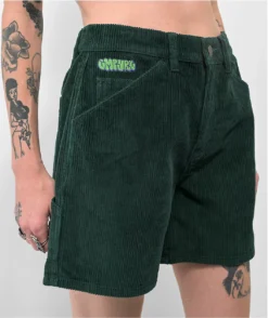 Empyre Laurel Ponderosa Green Corduroy Carpenter Shorts -Swimwear Store Empyre Laurel Ponderosa Green Corduroy Carpenter Shorts 366301 alt1 US