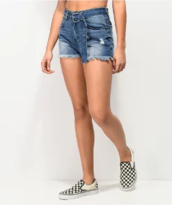 Empyre Melanie Belted Denim Shorts