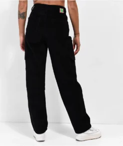 Empyre Tori Black Corduroy Cargo Skate Pants -Swimwear Store Empyre Tori Black Corduroy Cargo Skate Pants 362829 back US