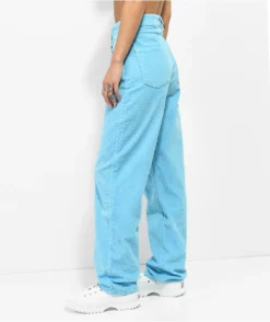 Empyre Tori Light Blue Corduroy Skate Pants -Swimwear Store Empyre Tori Light Blue Corduroy Skate Pants 359346 alt1 US