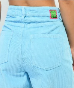 Empyre Tori Light Blue Corduroy Skate Pants -Swimwear Store Empyre Tori Light Blue Corduroy Skate Pants 359346 alt3 US