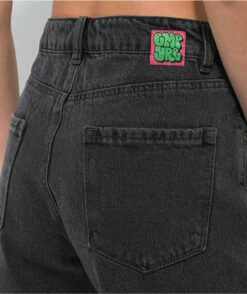 Empyre Tori Loose Fit Black Wash Denim Skate Shorts -Swimwear Store Empyre Tori Loose Fit Black Wash Denim Skate Shorts 355292 alt2 US