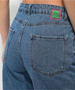 Empyre Tori Loose Fit Light Wash Denim Skate Shorts -Swimwear Store Empyre Tori Loose Fit Light Wash Denim Skate Shorts 355288 alt2 US