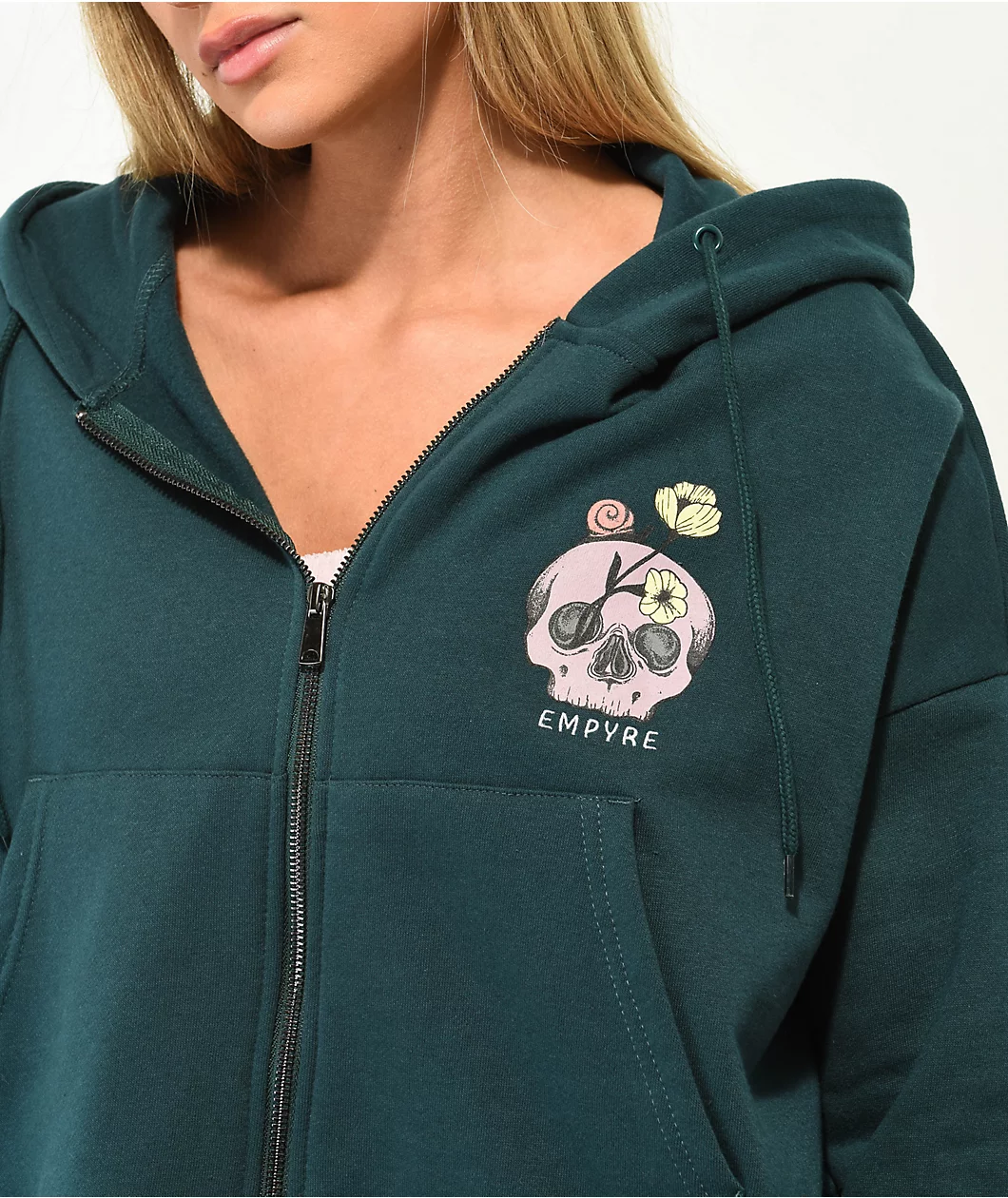 Empyre Zuri Ponderosa Pine Crop Zip Hoodie 3 Empyre Zuri Ponderosa Pine Crop Zip Hoodie - Image 3